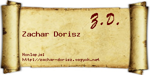 Zachar Dorisz névjegykártya